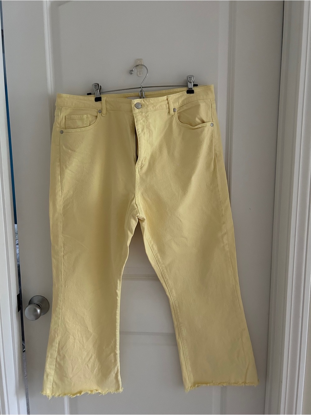 LOFT Pale Yellow High-Rise Jeans